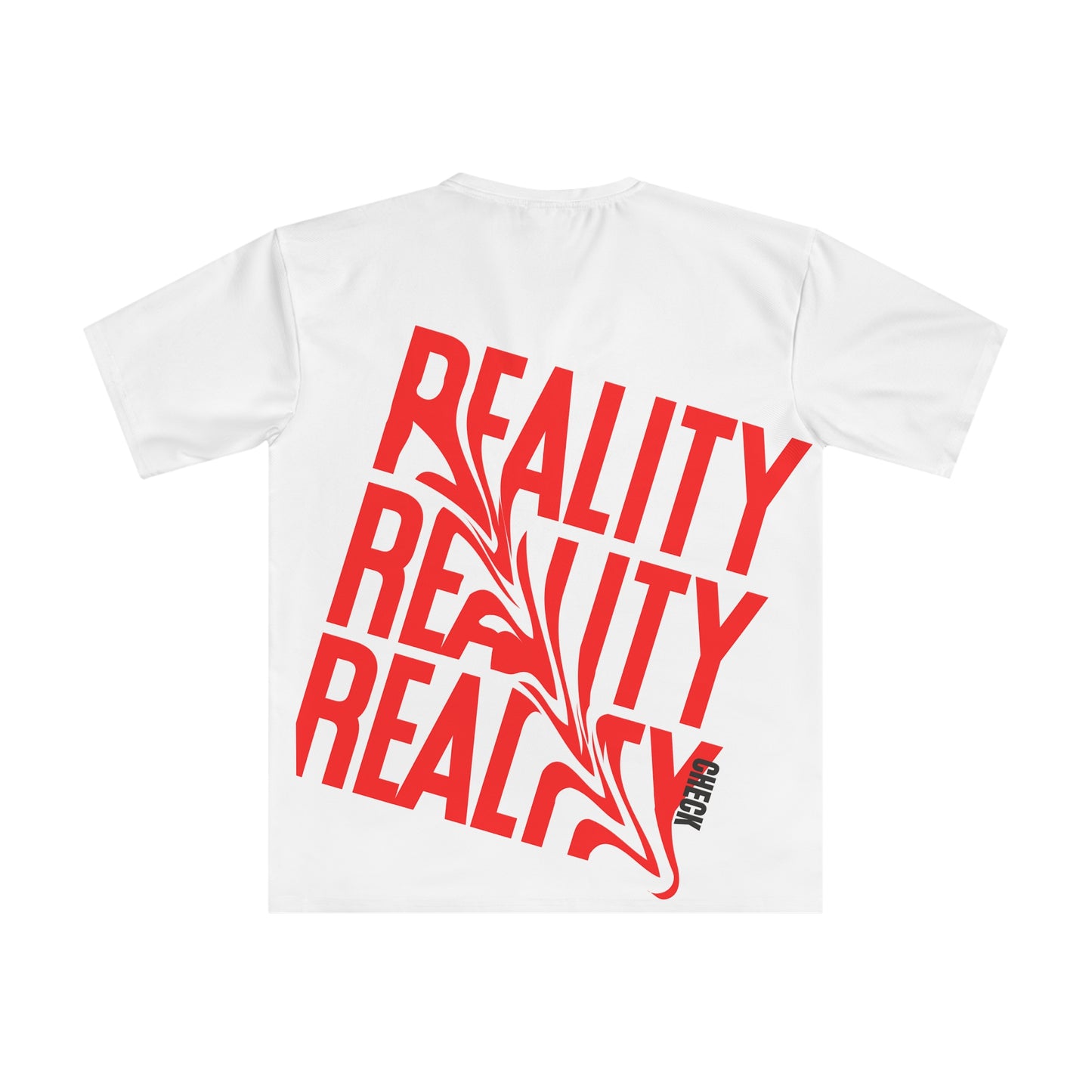 Reality Repeat Graphic T-Shirt — Bold Red All-Over Print