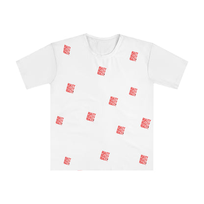 Reality Repeat Graphic T-Shirt — Bold Red All-Over Print