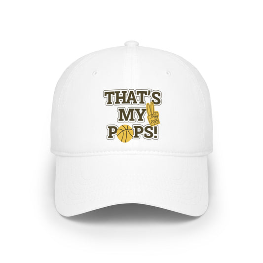 That’s My Pops! Basketball Dad Low Profile Baseball Cap